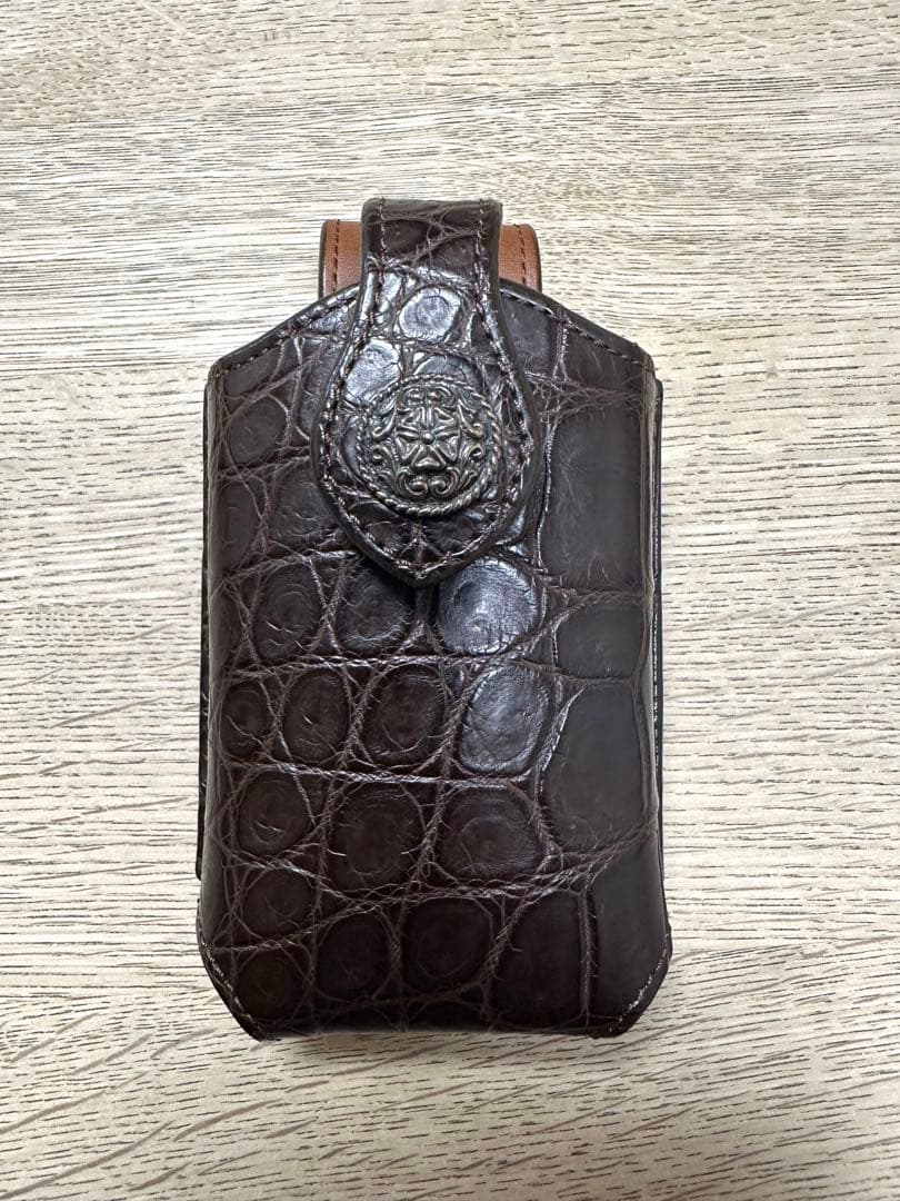 FUNNY ファニー モバイルケース クロコダイル　ブラウン　本革