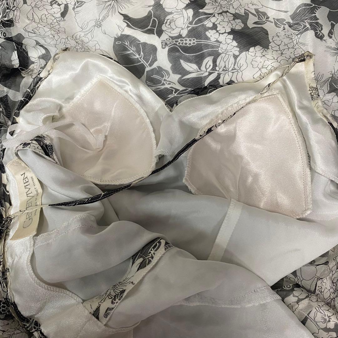 最高級 シルク 100% ジュネビビアン ロングドレス 花柄 マーメイド 演奏会