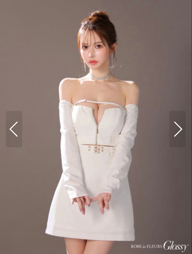 sugar glossy ドレス　ホワイト　S