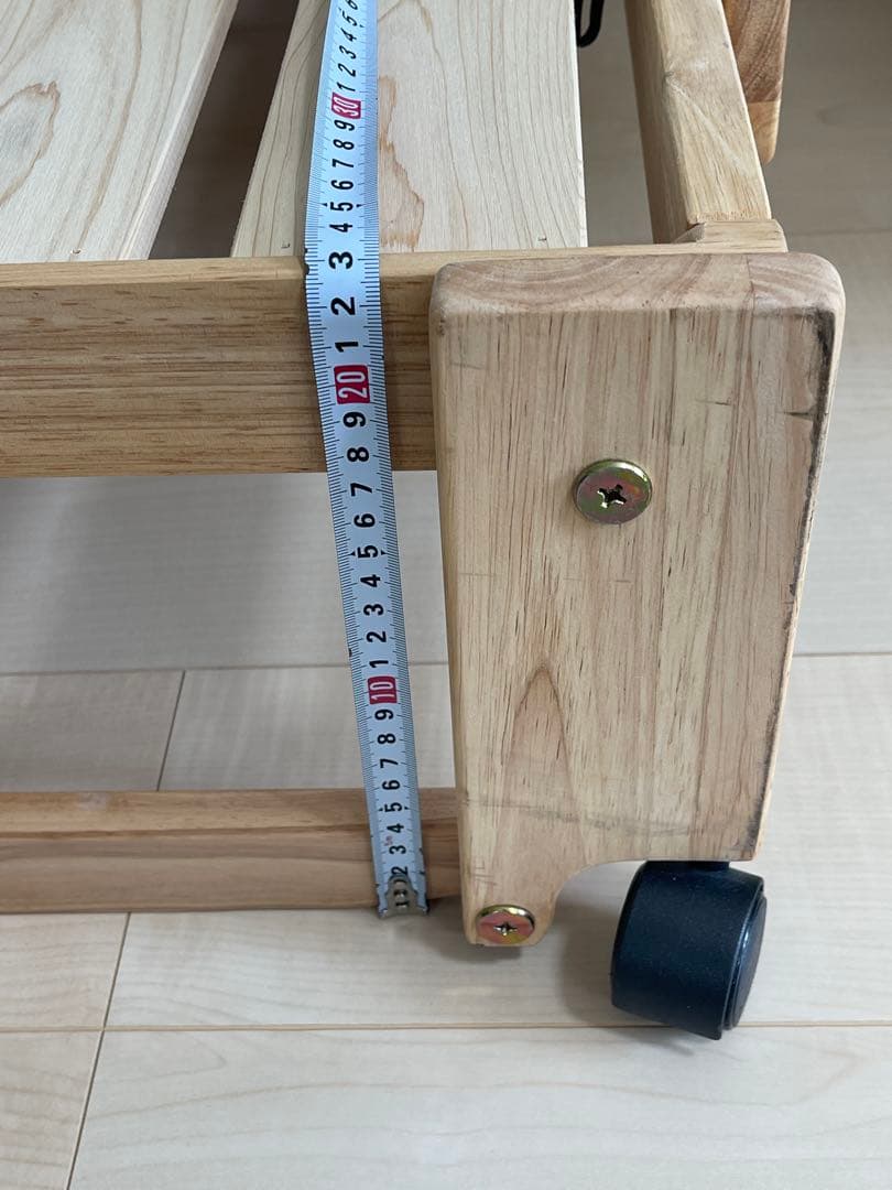 中居木工　2022/5 製造 折りたたみ式ひのきすのこベッド　ライトブラウン