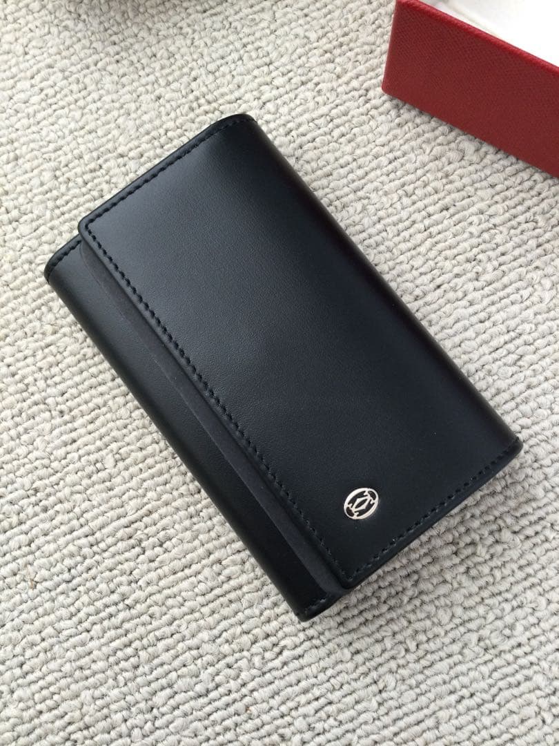 正規品 カルティエ Cartier 黒 レザー キーケース
