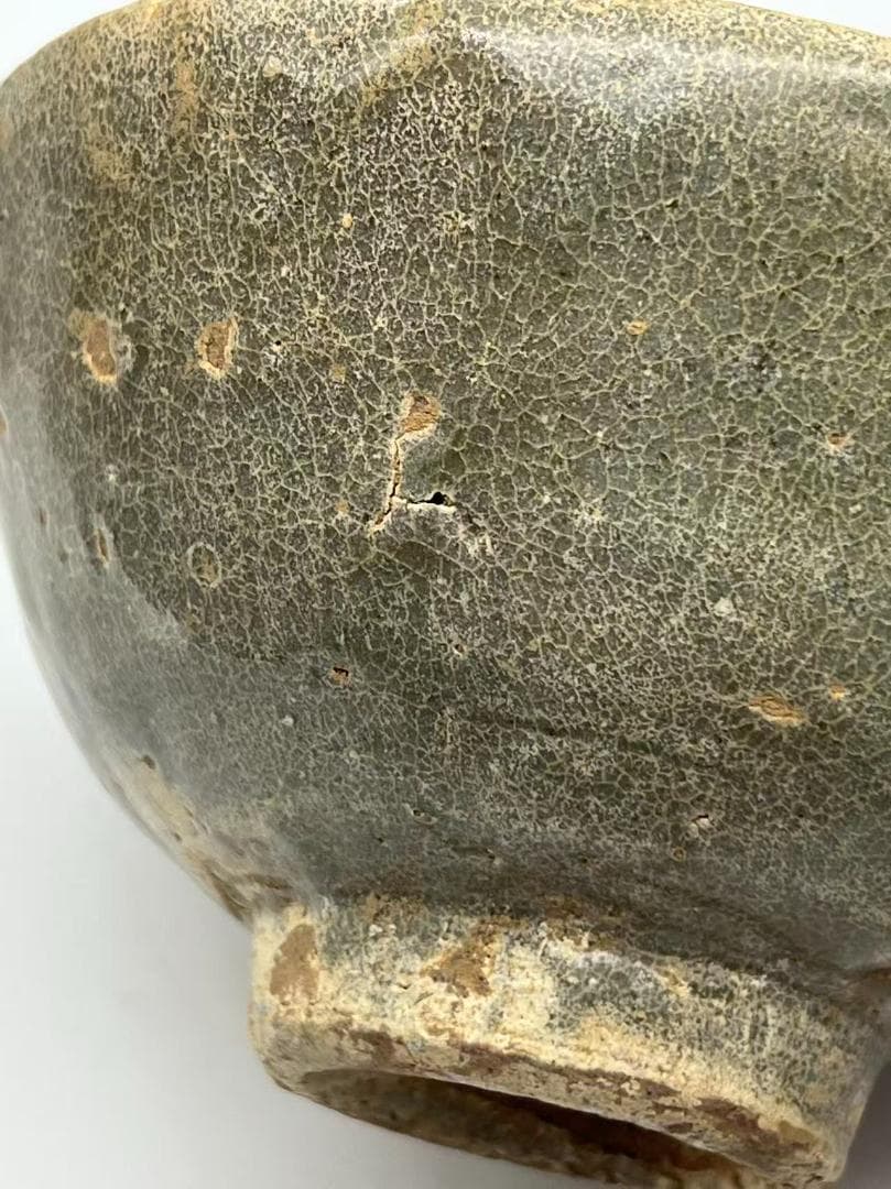 南北朝時代 青釉 越窯茶碗 刑窯茶盞 希少珍貴 茶道具　茶杯 盃 (A-90)