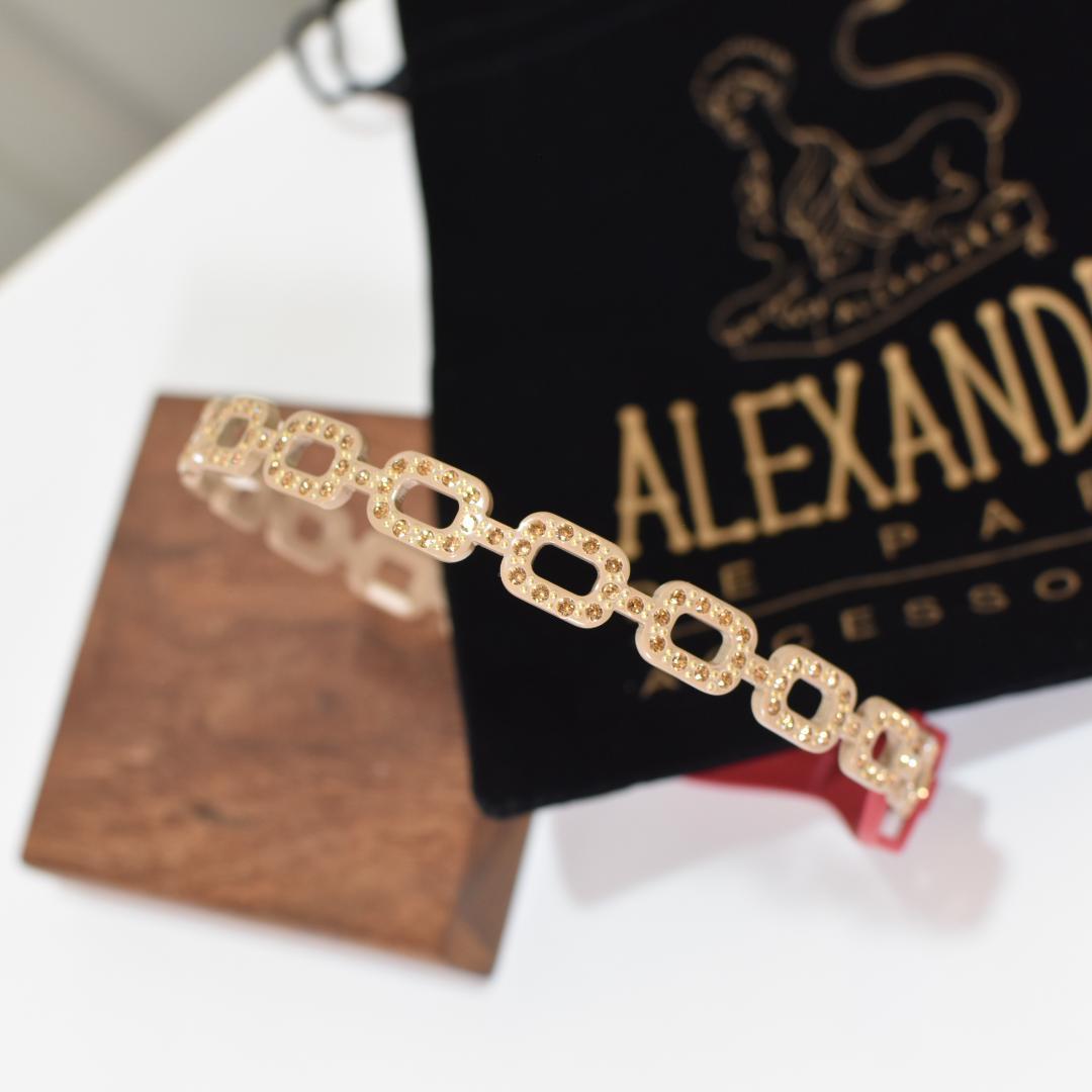 ▢■ALEXANDRE DE PARIS■▢ アレクサンド　カチューシャ　スワロ