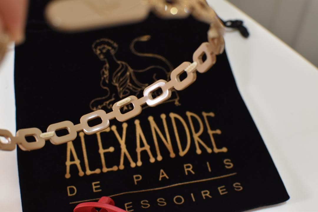 ▢■ALEXANDRE DE PARIS■▢ アレクサンド　カチューシャ　スワロ