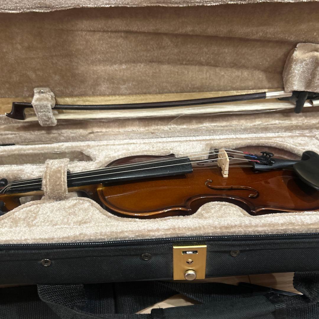 バイオリン　調律済み　弦、ケース付き