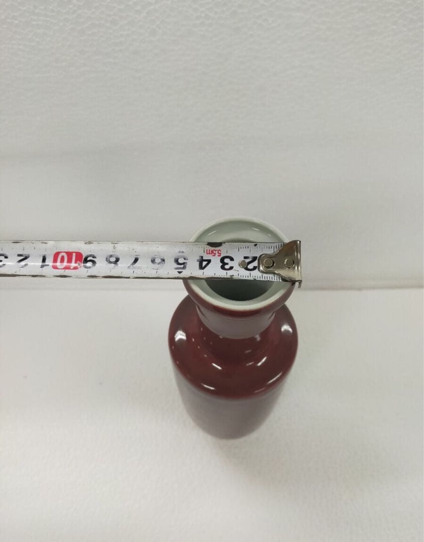 中国 陶器 花立 約20cm 赤陶器　大清雍正年製