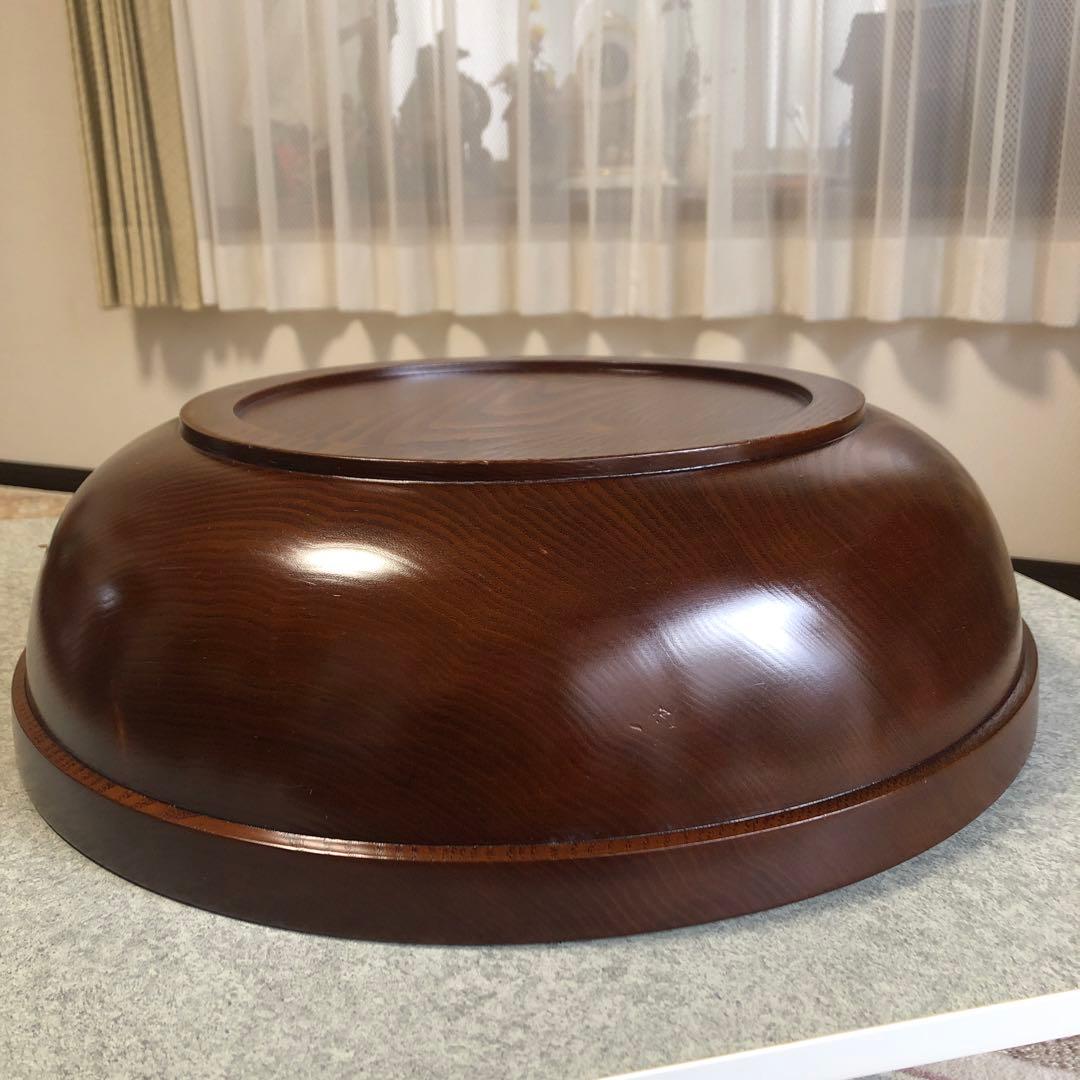 こね鉢　栗　くり抜き　天然木　そば打ち　口径約47㎝　大型　未使用品