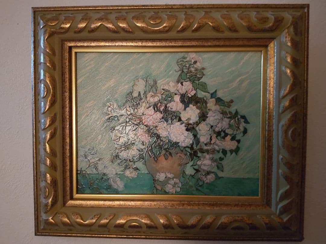 ゴッホ　薔薇　アルゴグラフ　額縁付き 最終価格