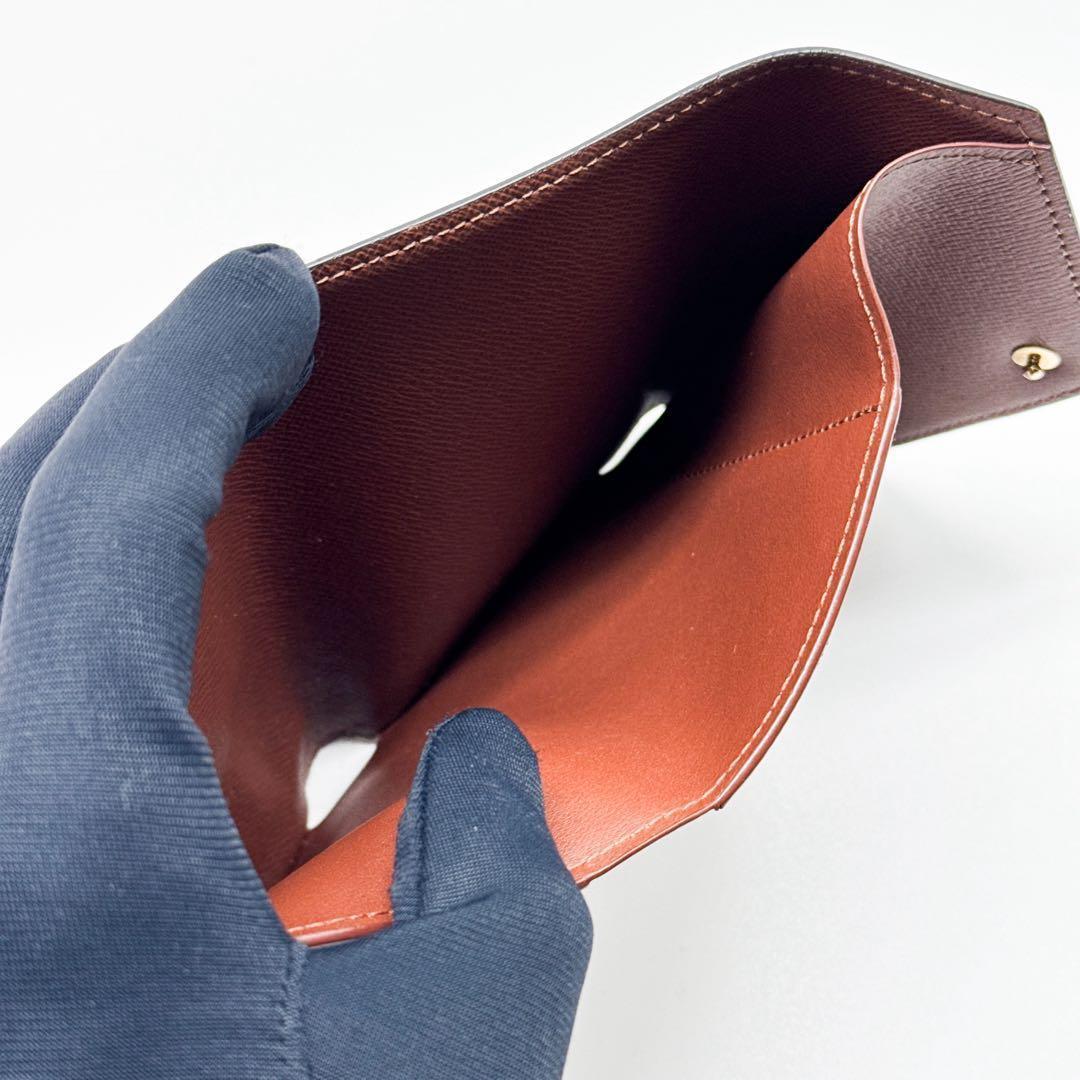 ルイヴィトン モノグラム ポルトフォイユ ヴィクトリーヌ 二つ折り 財布 茶色