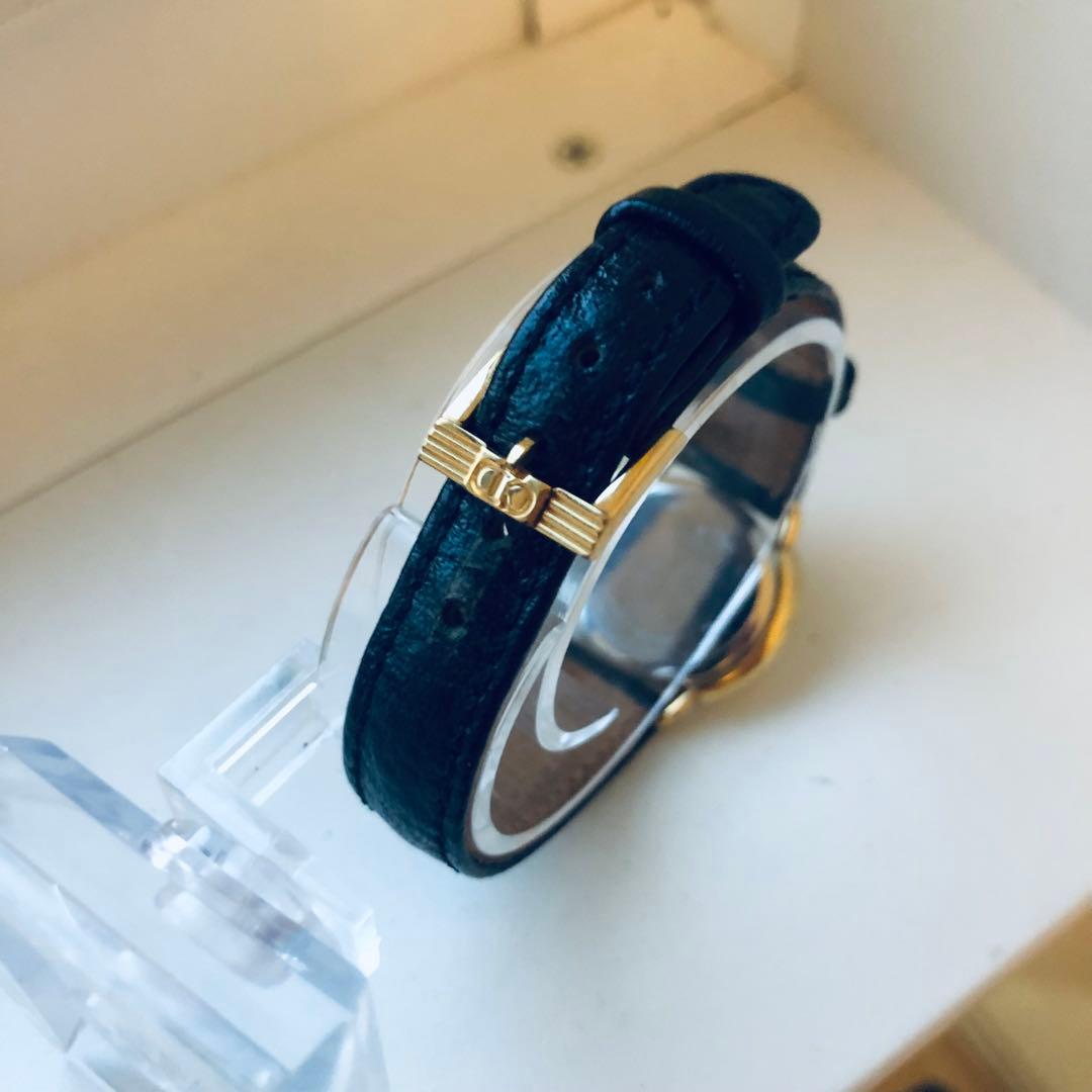 【極美品】Christian Dior ローマン　電池新品　 ゴールド　白文字盤