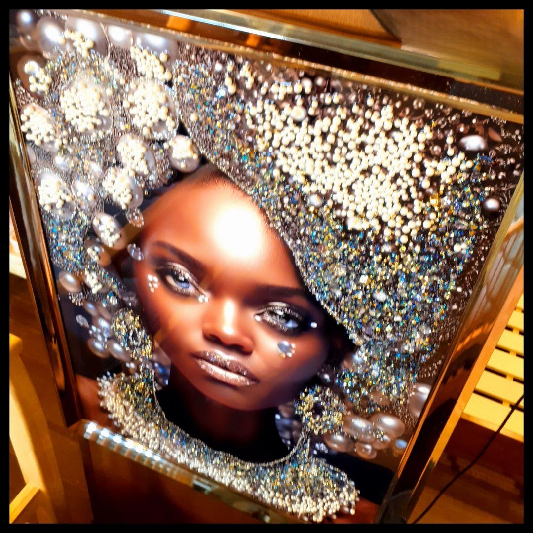 輸入雑貨　クリスタル　天然石　真珠アート　シルバー　宝石アート　パール