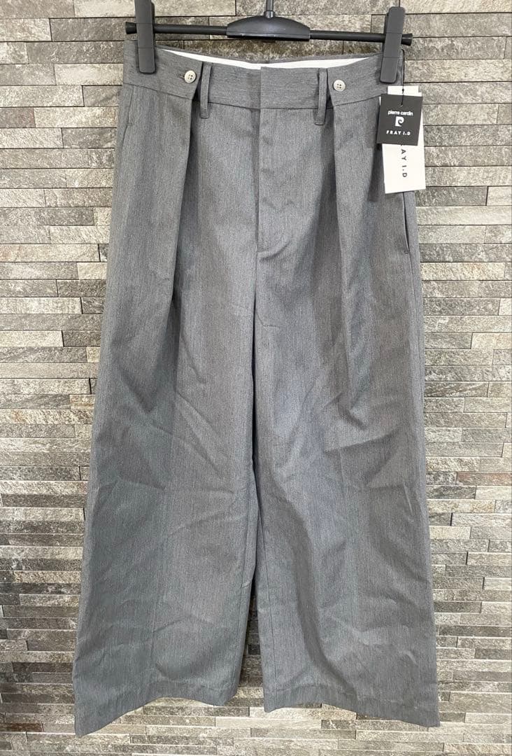 新品 FRAY I.D pierre cardin タックワイドチノパンツ