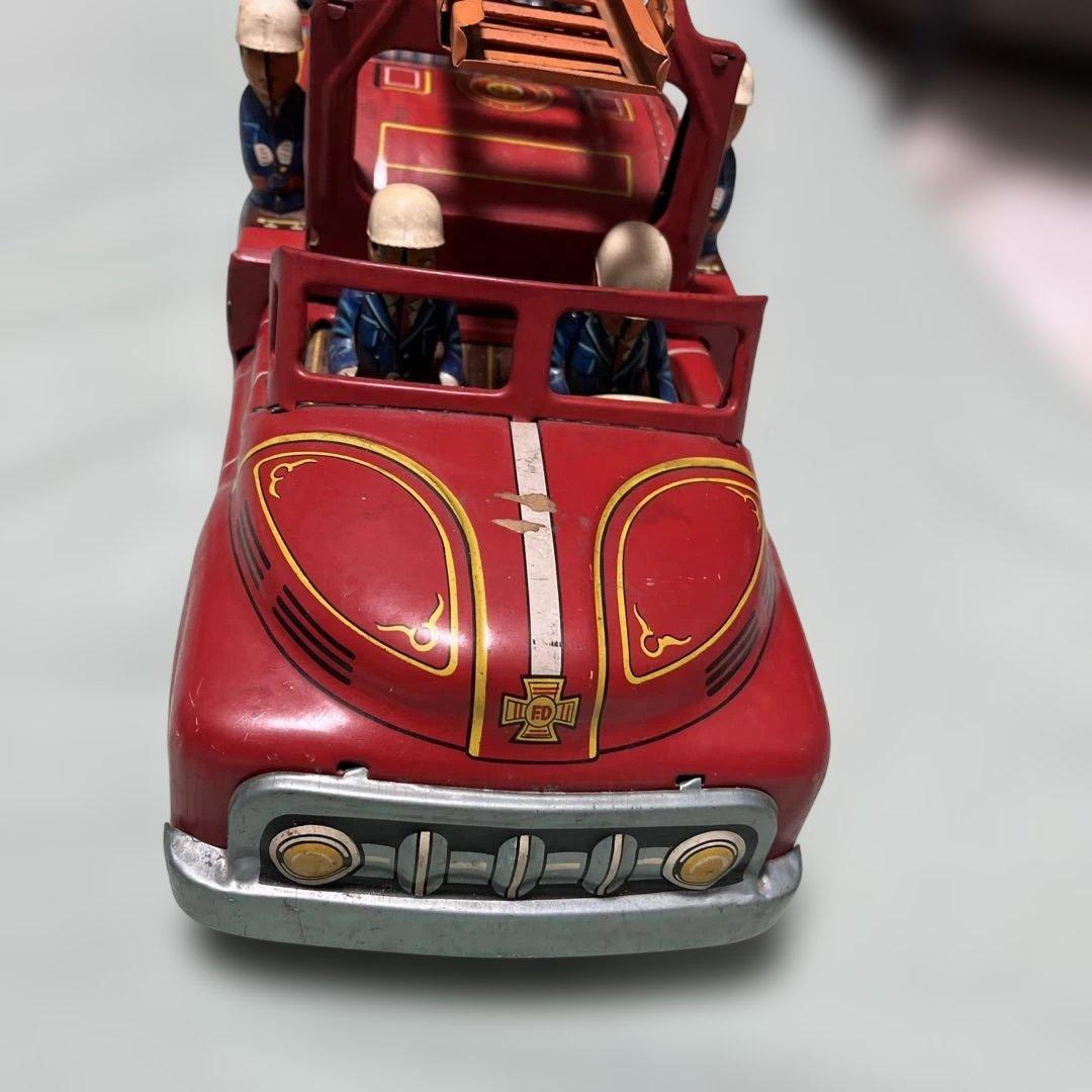 ジャンク 箱無 ヨネザワ玩具 消防車 ブリキ