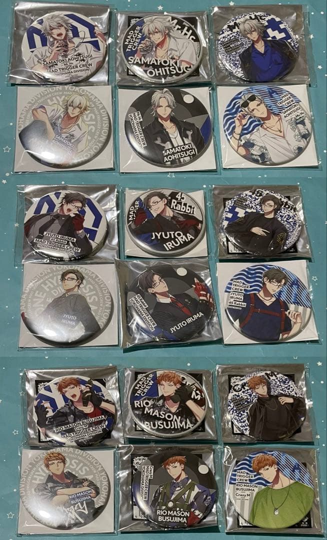 ヒプマイ　缶バッジ　左馬刻　銃兎　理鶯