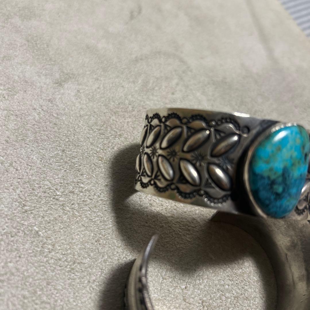 インディアンジュエリー　ターコイズ　ハーマンスミス　バングル