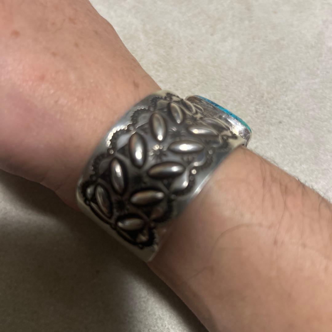 インディアンジュエリー　ターコイズ　ハーマンスミス　バングル