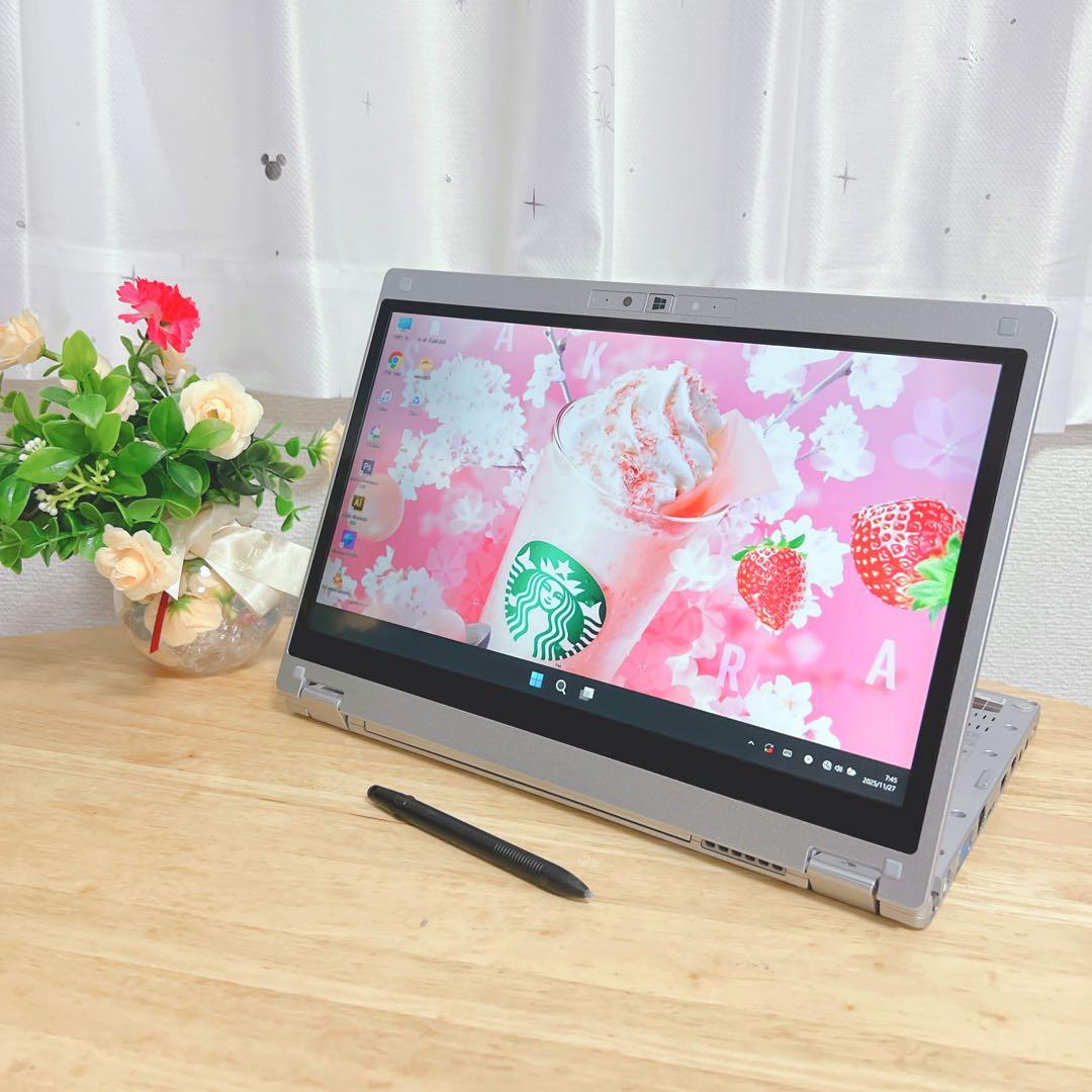 美品、360度回転、タッチパネル仕様、高速SSD、Win11 オフィス2021