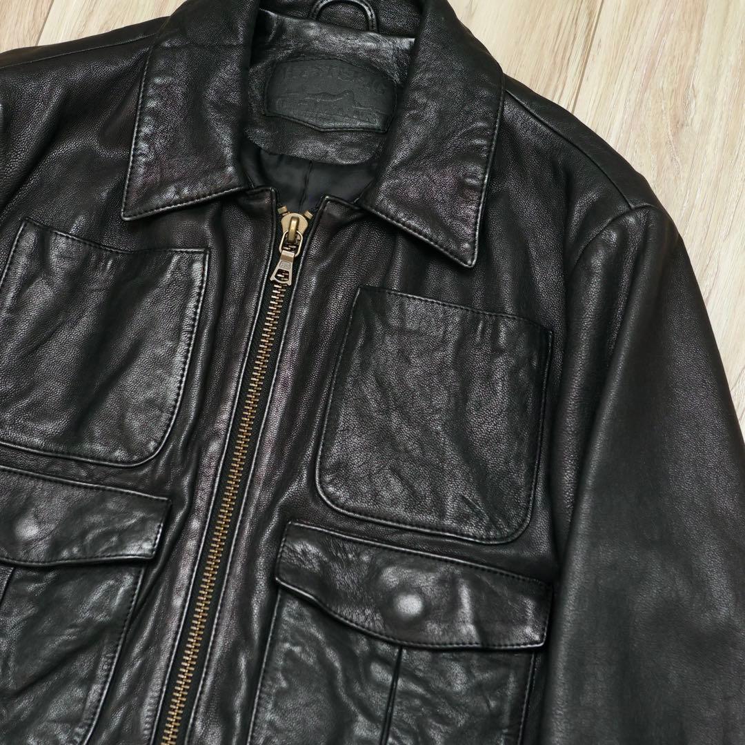 定価約10万 希少 ヒステリックグラマー ゴートレザー （山羊皮）ジャケット黒S