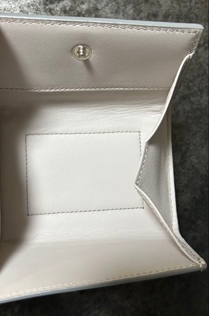 【未使用品】J&M DAVIDSON/スタッズ三つ折り財布/グレー