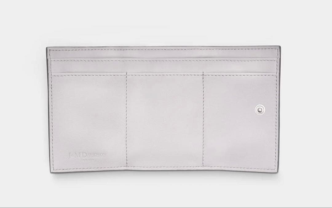 【未使用品】J&M DAVIDSON/スタッズ三つ折り財布/グレー