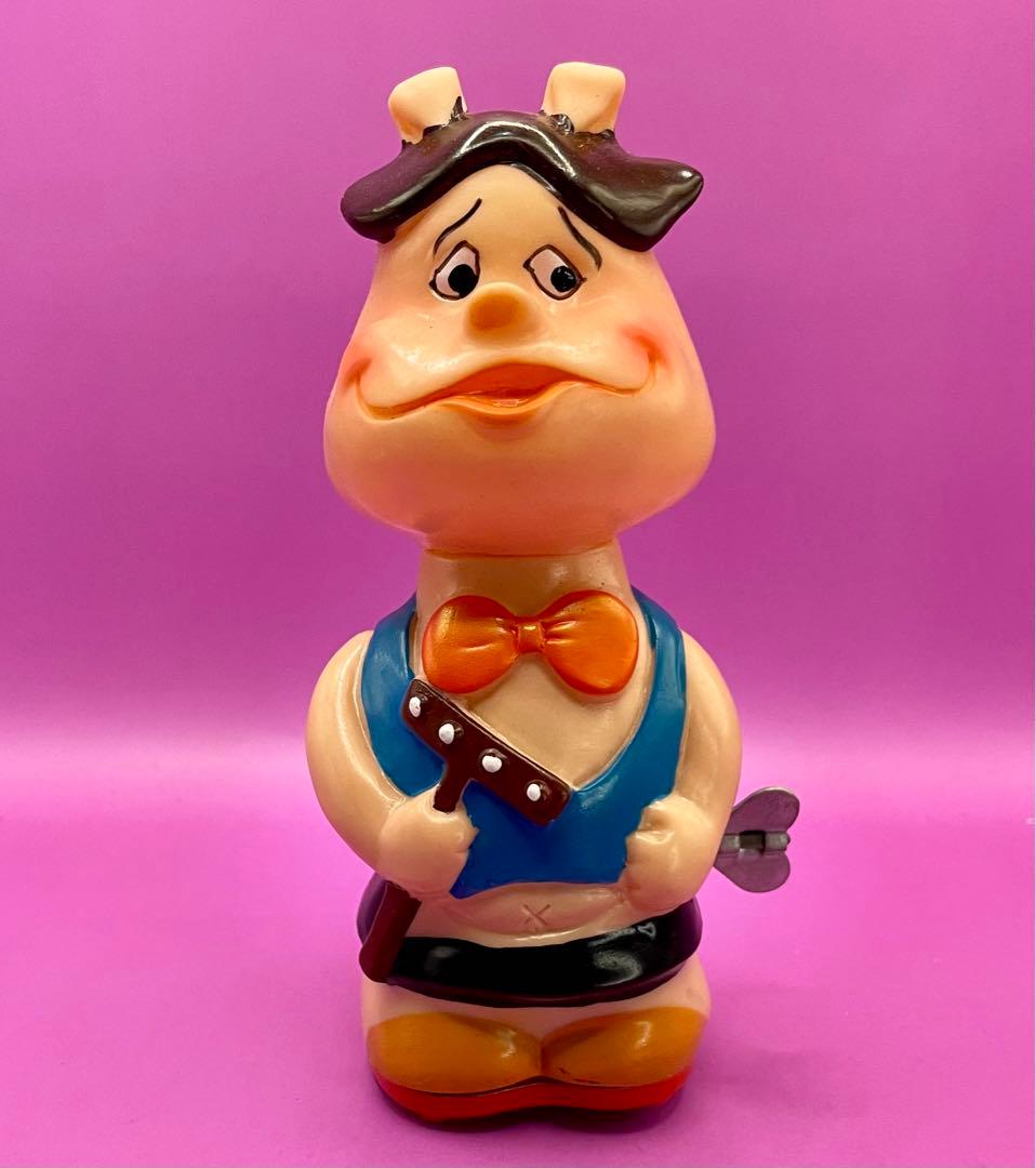 虫プロ悟空の大冒険 猪八戒 ゼンマイ走行ソフビ人形デッドストック未使用箱入米澤