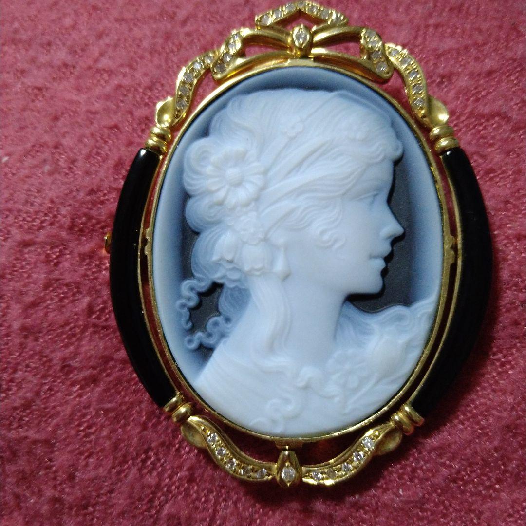 F.W.  カメオブローチ　ペンダントトップ　2種類のフレーム