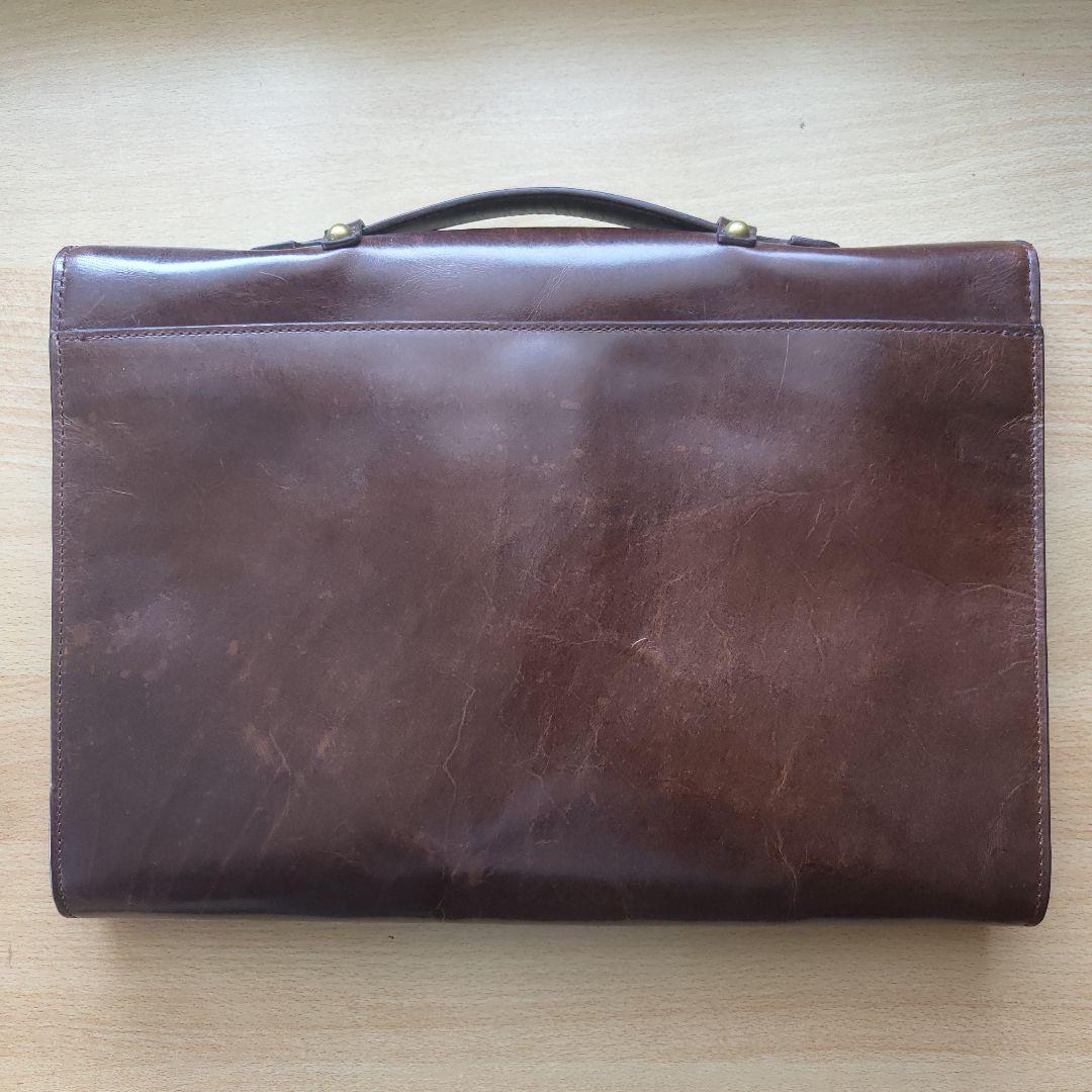 ブルックスブラザース ガラスレザー ビジネスバッグ ブリーフケース