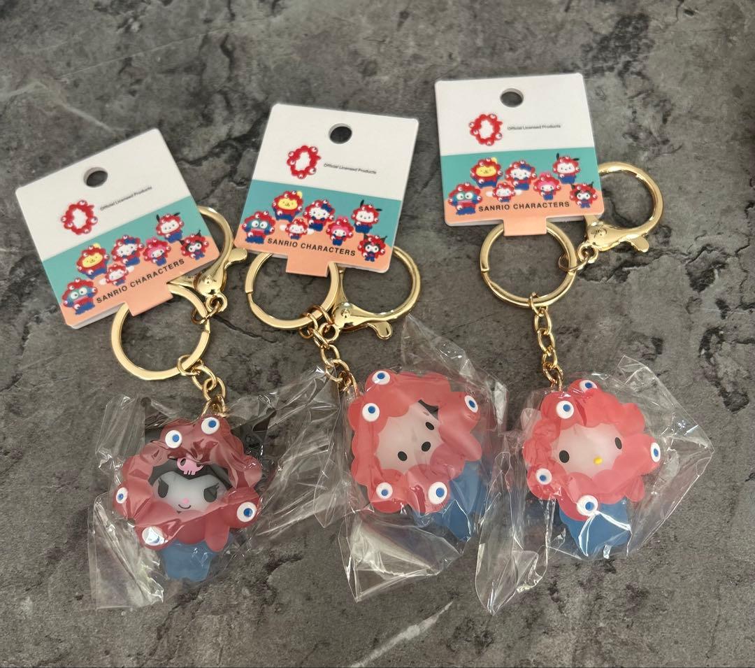 サンリオ ミャクミャク クリアカラー キーホルダー【キティ クロミ ポチャッコ】