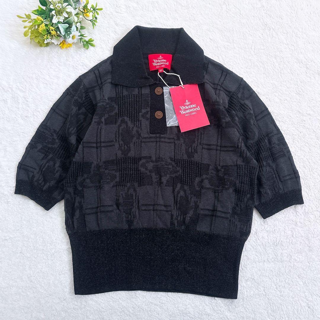 《新品》 Vivienne Westwood オーブ柄 ニット ポロシャツ 00