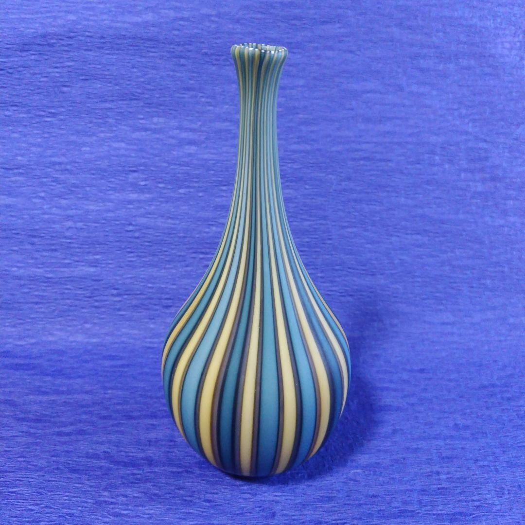 藤田喬平　手吹　ヴェニス　鶴首　花瓶　観賞用　フラワーベース　レトロ