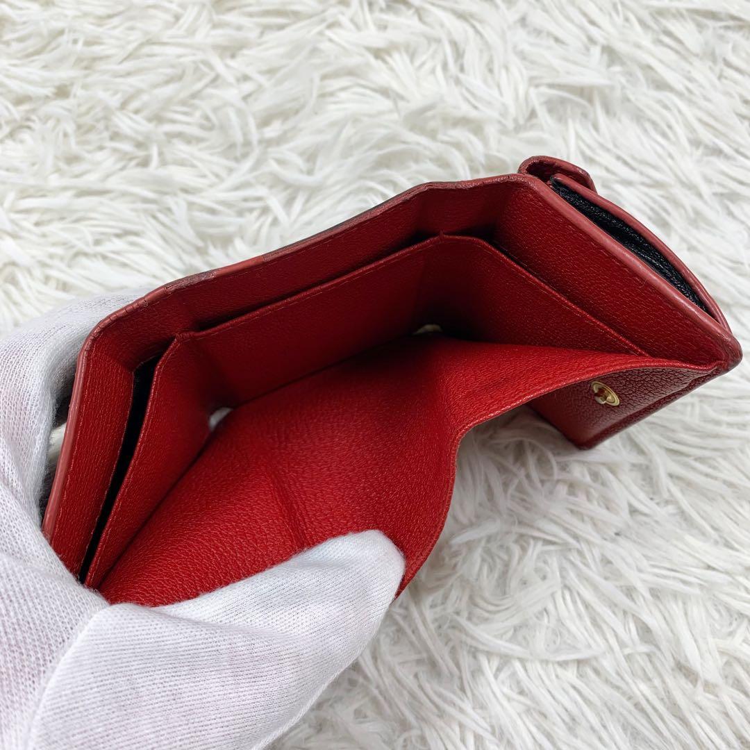 【✨美品✨】ミュウミュウ 三つ折り財布 マドラス ラブレター ブラック