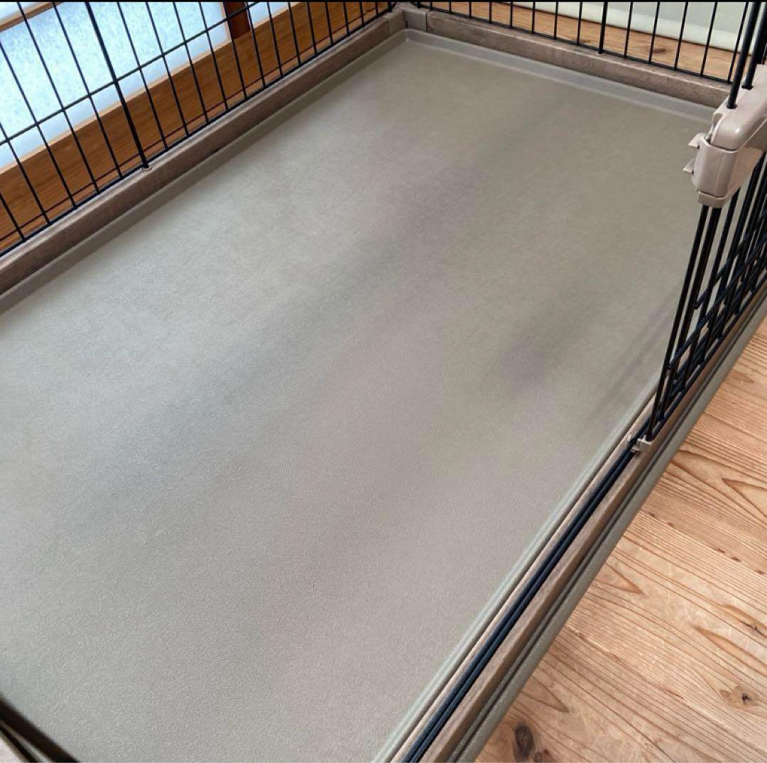 【美品】アイリスオーヤマ 犬 サークル ウッディサークル ブラウン