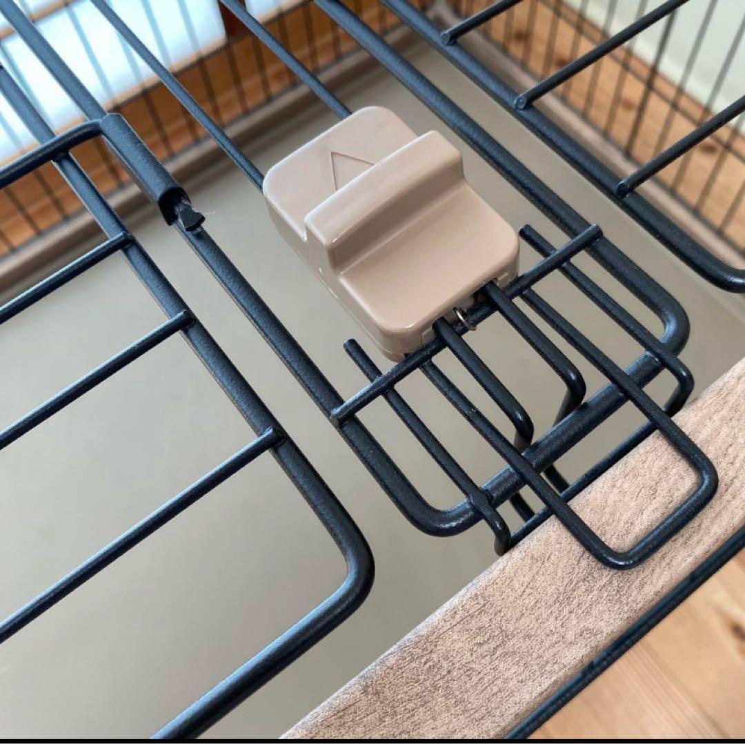 【美品】アイリスオーヤマ 犬 サークル ウッディサークル ブラウン