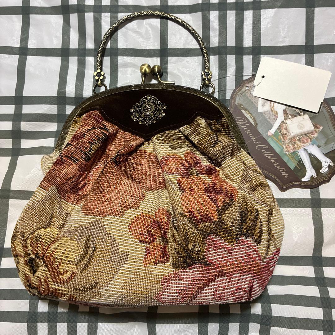 新品未使用クラロリくる実ノエルドメモワールしまむらコラボゴブランがま口ポシェット