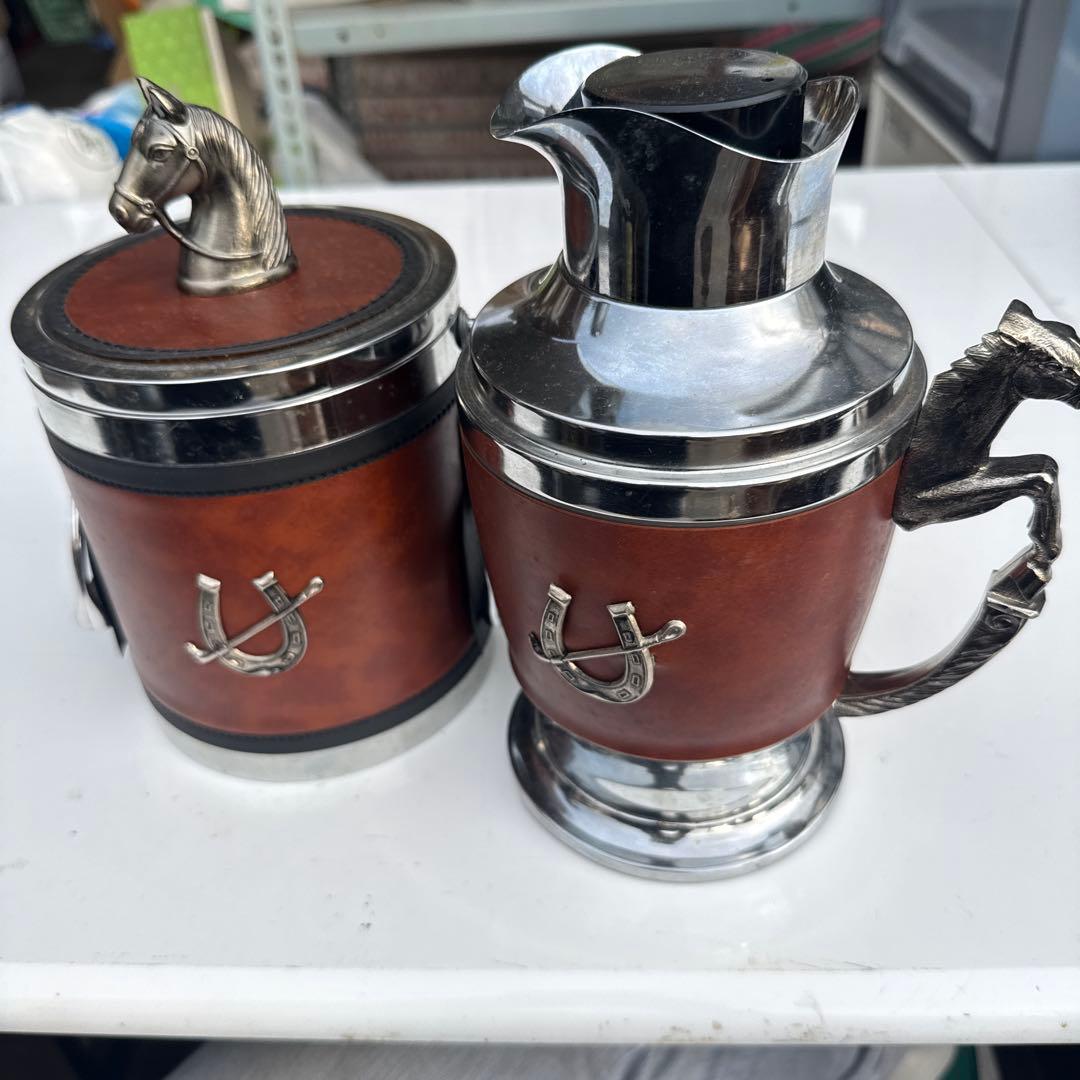 60-70年代　アイスペール　水差し　馬　蹄鉄　昭和レトロ