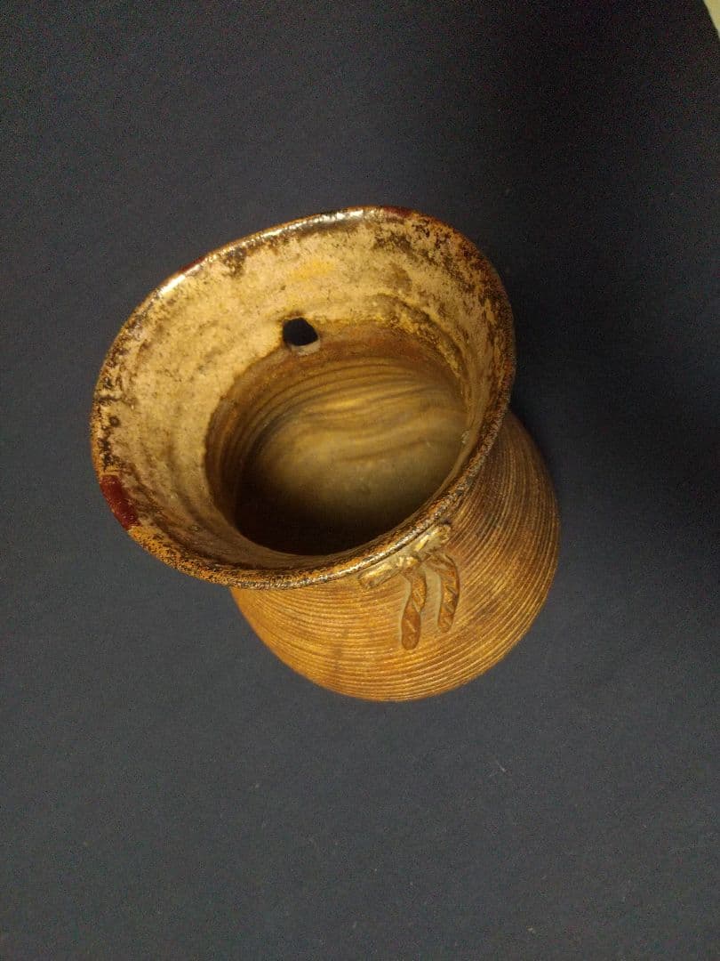 出雲焼 着巾袋花生 (時代) ！！！