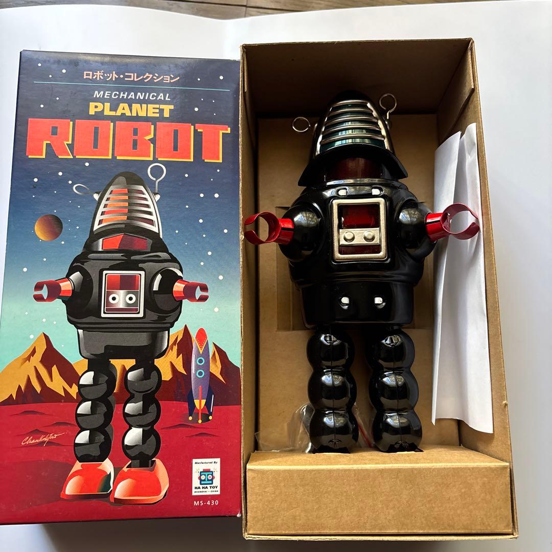 Mechanical Planet Robot 黒/赤　ブリキ　新品未使用