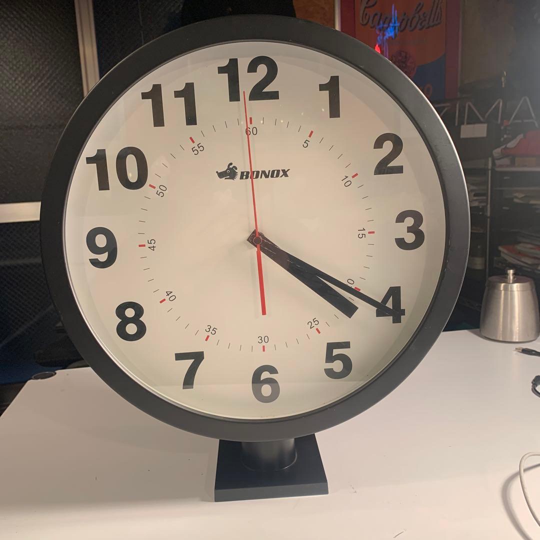 ダルトン ダブルフェイス ウォール クロック ブラック 壁付け両面時計