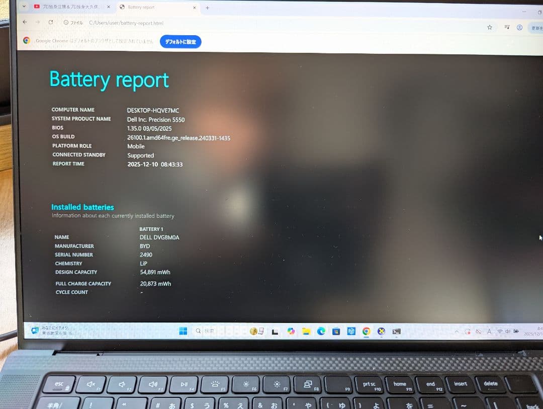 Windowsノート本体 DELL PRECISION 5550