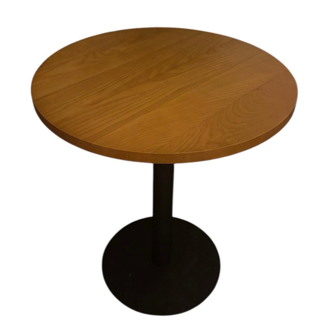 【たのメル便】天然木　カフェテーブル　丸　直径63cm 高さ72cm 2人がけ