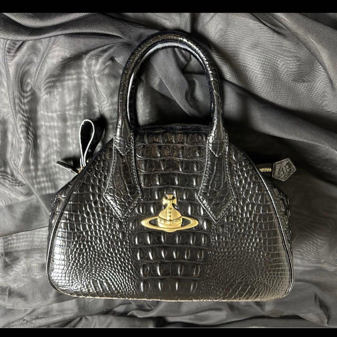 こ*は様 ヴィヴィアンウエストウッド　ハンドバッグ　クロコ型押し オーブ