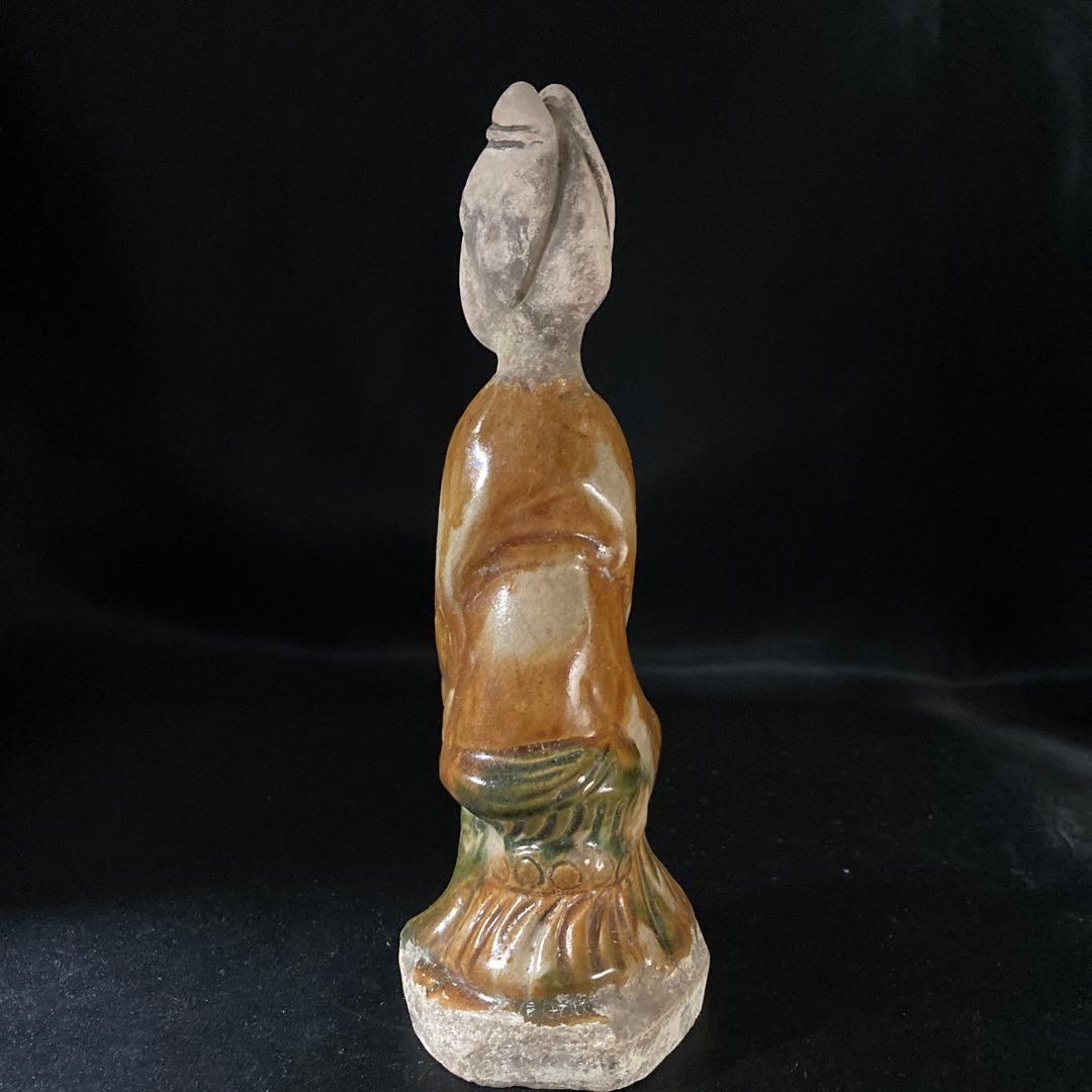 新年赤札セール❗️【ギャラリー三益】三彩美人座俑（唐時代）