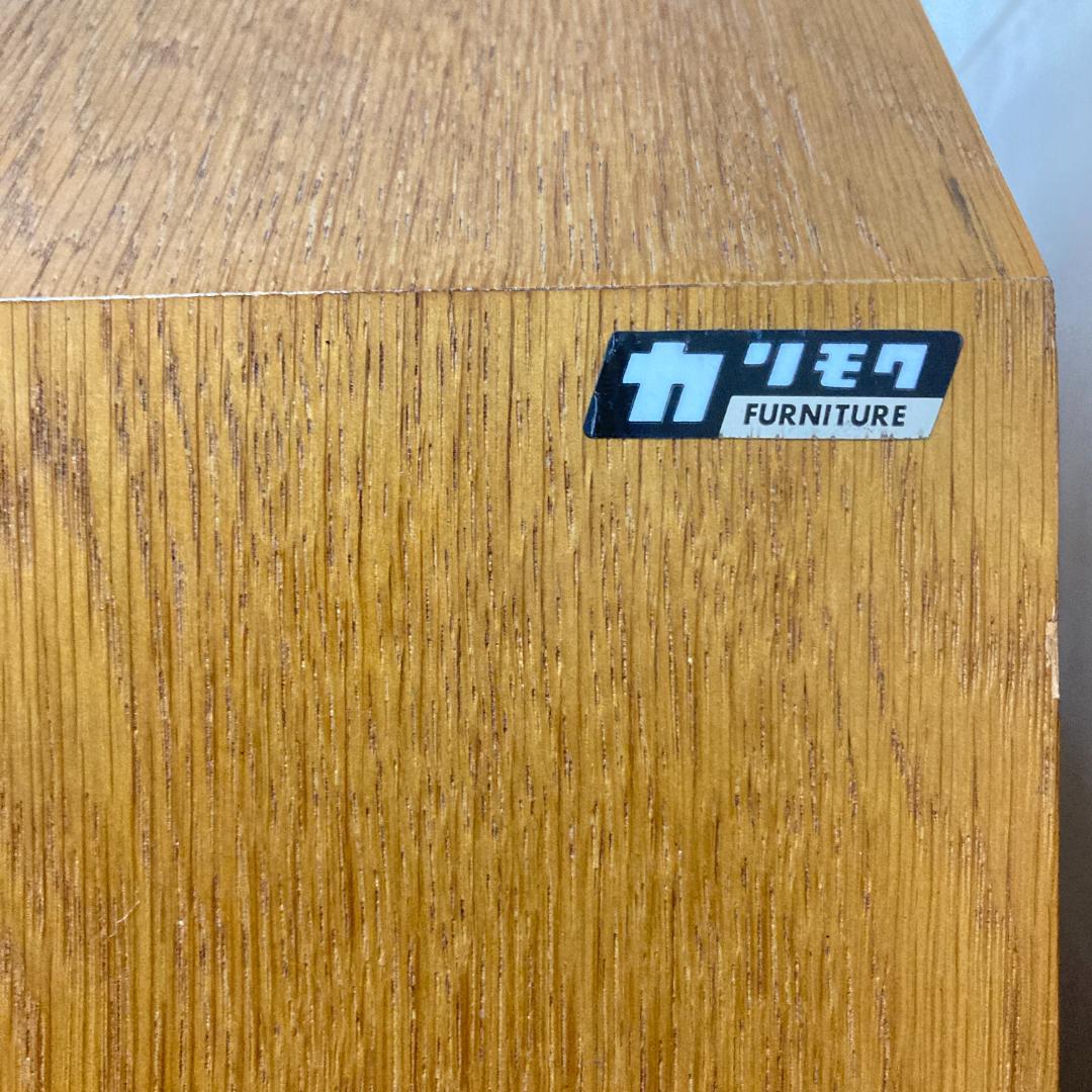 【オールドカリモク】ヴィンテージ　飾り棚　コレクションケース　キャビネット