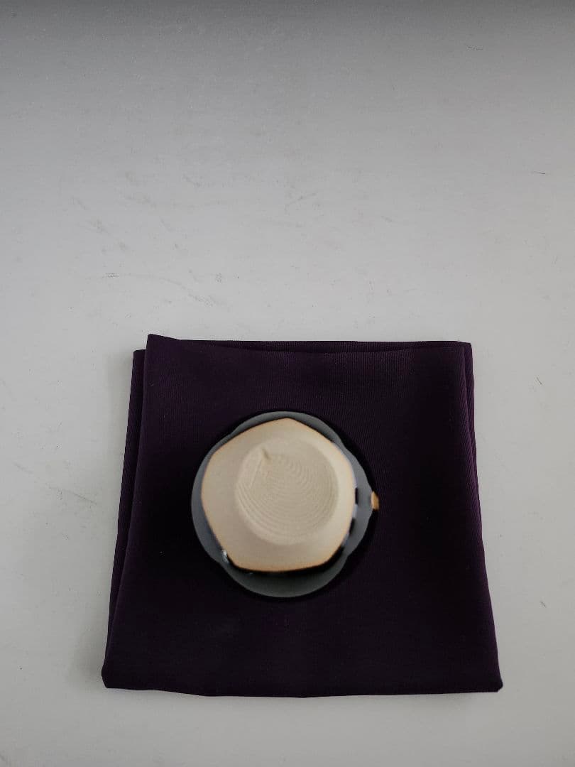 茶入　四方盆　セット　文琳　唐物茶入写　京焼　　桶谷定一　木箱入　茶道　茶道具