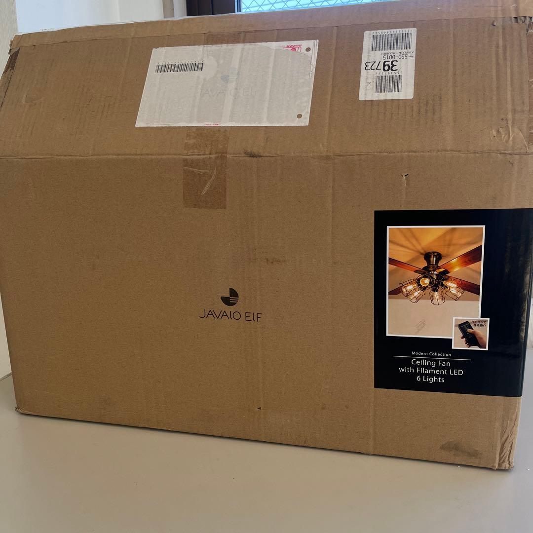 シーリングファン フィラメントLED 6灯 ゴールド JE-CF048 GD