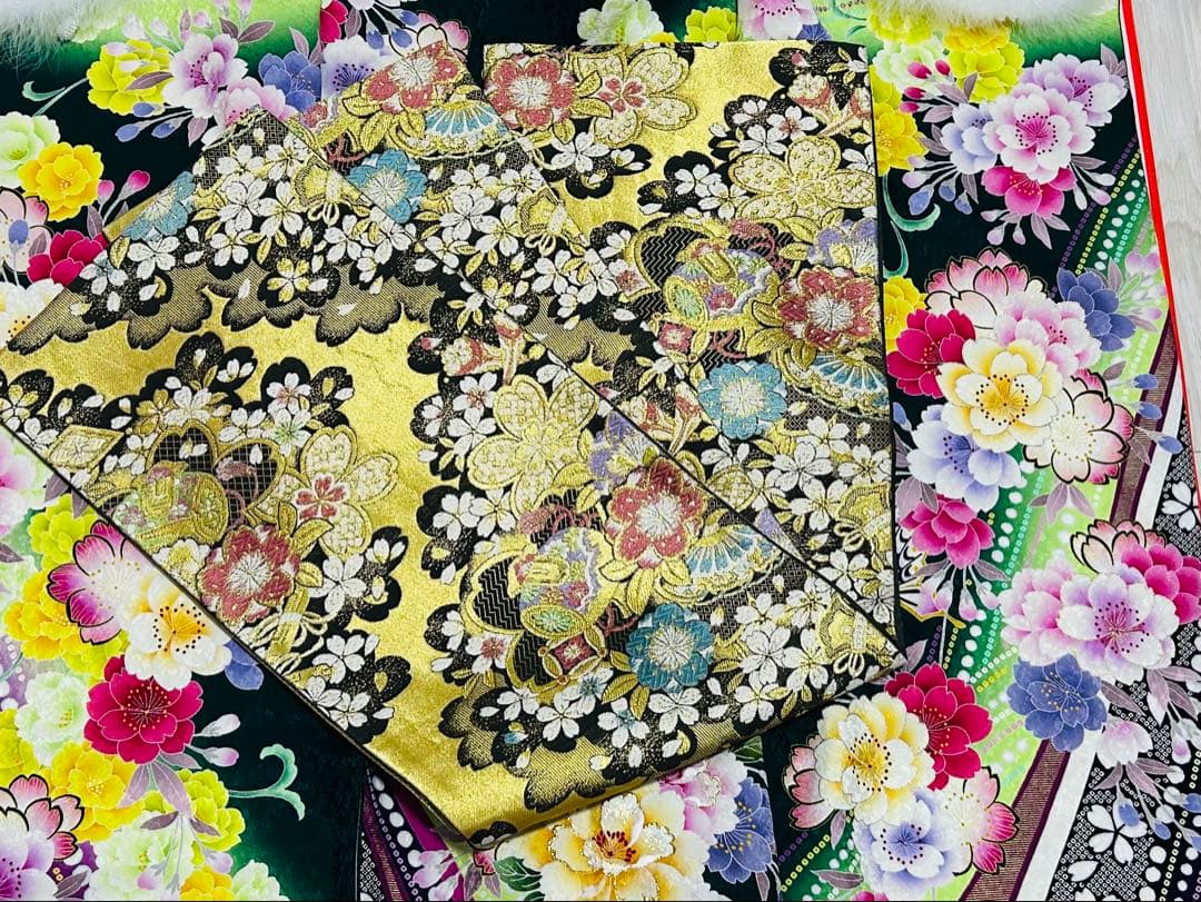 新品　呉服店398,000円刺繍付きお振袖 完全25点フルセット　トールサイズ