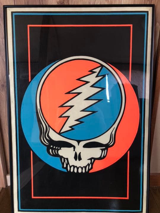 ♤大型♠︎美品♠︎グレートフルデッド♠︎90s ♠︎ビンテージ♠︎ブラックライト♠︎