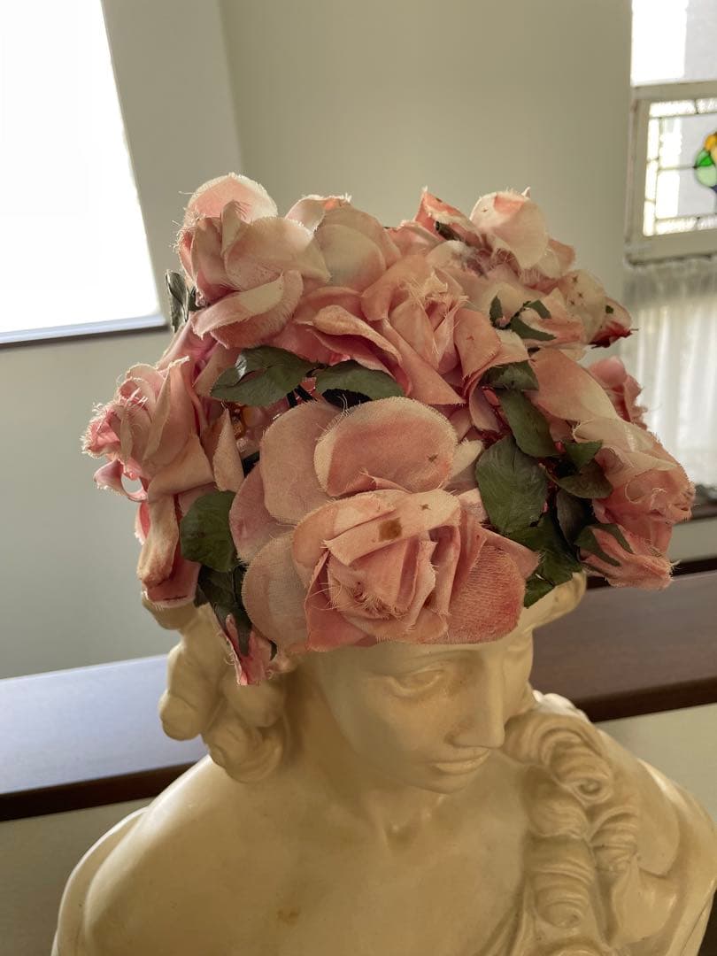 〜♡〜本日限定価格❣️〜♡〜フランスアンティーク 布花 いっぱい ヘッドドレス