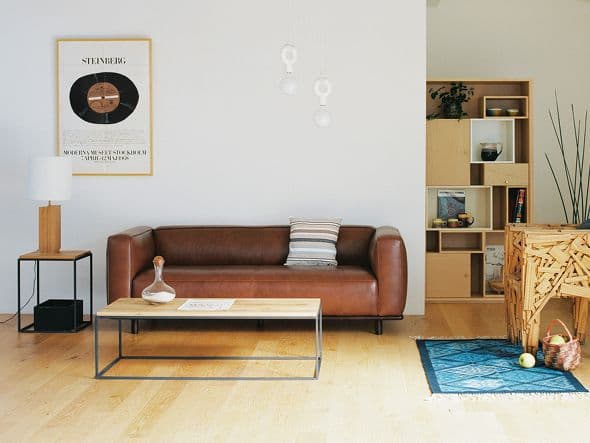 サイドテーブル・ナイトテーブル・ローテーブル IDEE FRAME SIDE TABLE White Oak Top