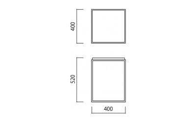 サイドテーブル・ナイトテーブル・ローテーブル IDEE FRAME SIDE TABLE White Oak Top